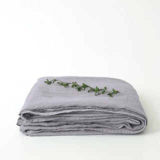 Ash Washed Linen Bed Sheet 