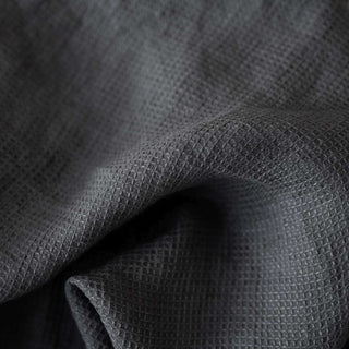 Charcoal Fine Waffle Structure Towel Close-Up 6