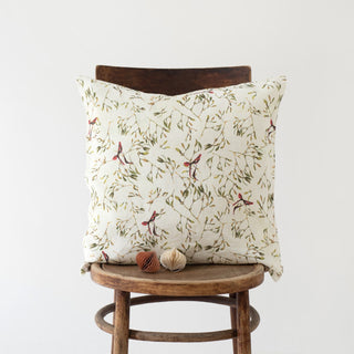 Christmas Mistletoe Linen Cushion Cover 