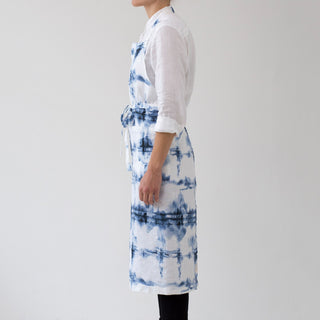 Tie Dye Washed Linen Chef Apron 2 