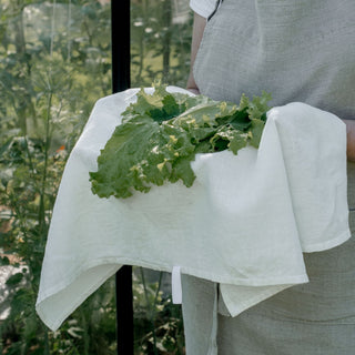 Off-White Linen Kitchen Towel 4