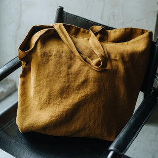 Bronze Linen Big Bag 4