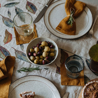 Bronze Linen Coasters Set of 4 2