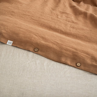 Camel Linen Duvet Cover Set 3