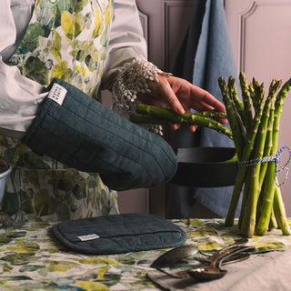 Forest Green Linen Potholder 5