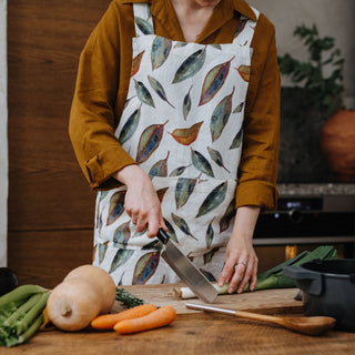 Golden Fall Linen Crossback Apron 4