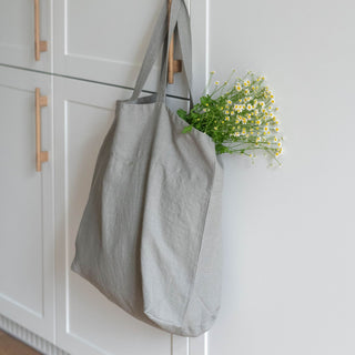 Khaki Linen Big Bag 3