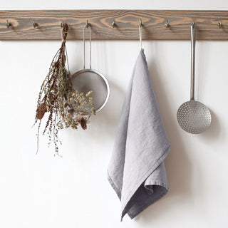Light Grey Linen Kitchen Towel 1