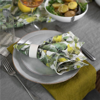 Lotus Linen Napkins Set of 2 3