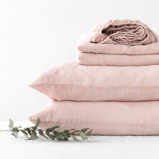 Misty Rose Linen Sheet Set 1