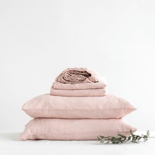 Misty Rose Linen Sheet Set 2