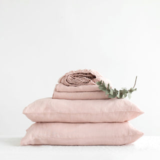 Misty Rose Linen Sheet Set 3