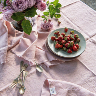 Misty Rose Linen Tablecloth 5