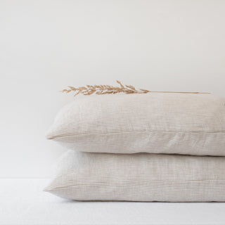 Natural Stripes Linen Pillowcase 