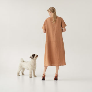 LIMITED EDITION Nude Linen Speedwell Dress 3