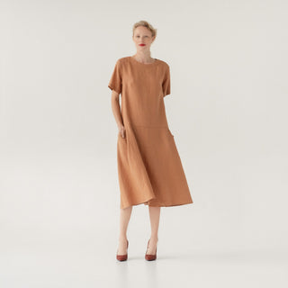 LIMITED EDITION Nude Linen Speedwell Dress 4