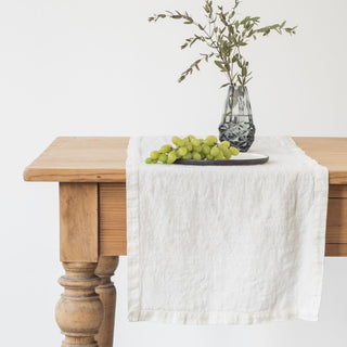 White Linen Table Runner 1