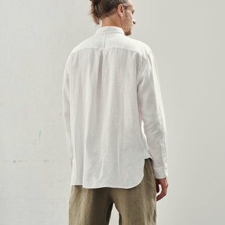 Optical White Linen Larch Shirt 2