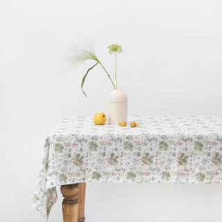 White Botany Linen Tablecloth 1