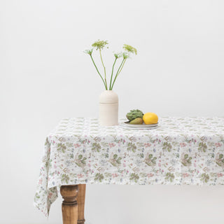 White Botany Linen Tablecloth 2