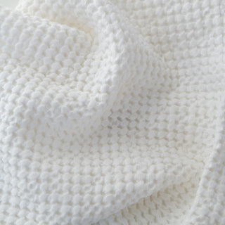 White Linen & Cotton Honeycomb Waffle Towel 2