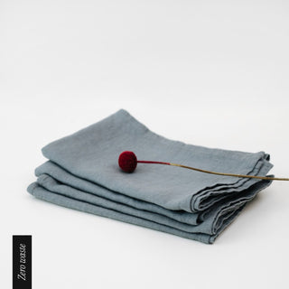 Zero Waste Blue Fog Linen Kitchen Towels Set of 4 3