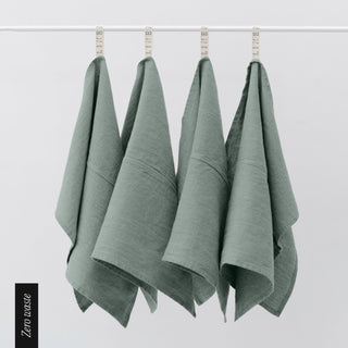 Zero Waste Green Milieu Linen Kitchen Towels Set of 4 1