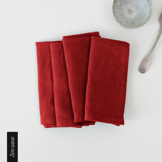 Zero Waste Lava Falls Linen Napkins Set of 4 2