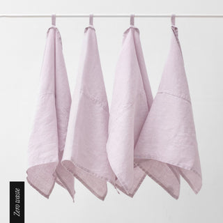 Zero Waste Lavender Fog Linen Kitchen Towels Set of 4 1