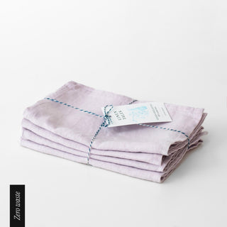 Zero Waste Lavender Fog Linen Kitchen Towels Set of 4 2