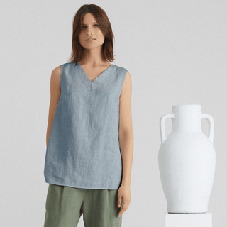 Allure Linen Daffodil Top - Linen Tales 