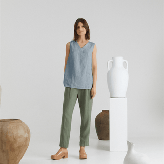 Allure Linen Daffodil Top - Linen Tales 