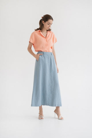 Allure Linen Gardenia Skirt - Linen Tales 3