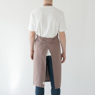 Ashes of Roses Linen Chef Apron - Linen Tales 