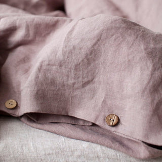 Ashes of Roses Linen Duvet Cover - Linen Tales 3
