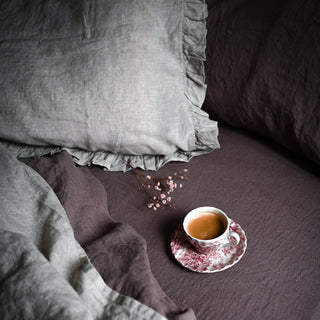 Ashes of Roses Linen Fitted Sheet - Linen Tales 4