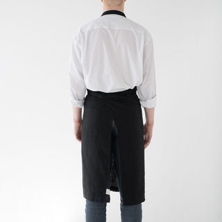 Black Linen Chef Apron - Linen Tales 3