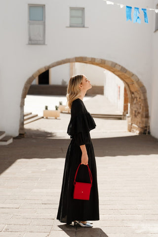 Black Linen Fantasia Dress - Linen Tales 3