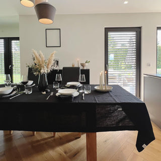 Black Linen Tablecloth - Linen Tales 2