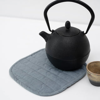 Blue Fog Linen Potholder - Linen Tales 4