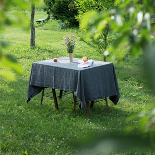 Blue Fog Linen Tablecloth - Linen Tales 2