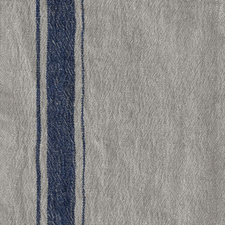 Blue Stripe Vintage Linen Fabric 310 g/m2 - Linen Tales 