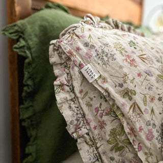 Botany 2 Linen Pillowcase with Frills - Linen Tales 4