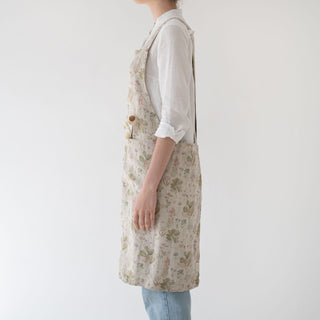 Botany Linen Crossback Apron - Linen Tales 