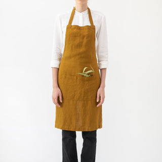 Bronze Linen Daily Apron - Linen Tales 