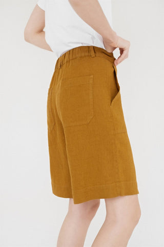 Bronze Linen Etude Shorts - Linen Tales 3