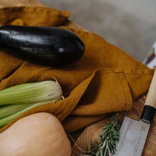 Bronze Linen Kitchen Towel - Linen Tales 2