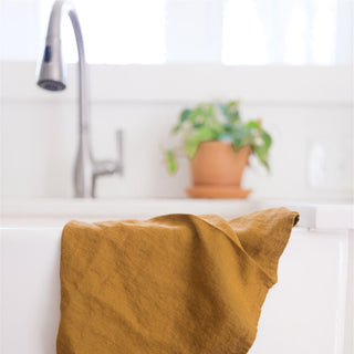 Bronze Linen Kitchen Towel - Linen Tales 3