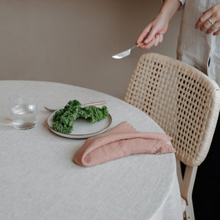 Cafe Creme Lightweight Linen Napkins Set of 2 - Linen Tales 4