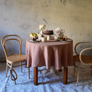 Cafe Creme Lightweight Linen Tablecloth - Linen Tales 4